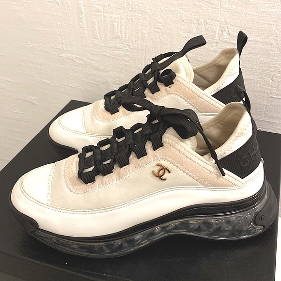 - CHANEL 23C Sport Trainer - Clear Bottom •Calfskin • Mixed Fibers• Velvet - Picture 8 of 8